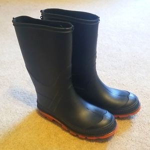 Boys Black Rubber Boots